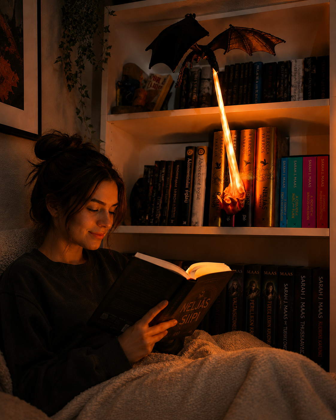 Emberwing Shelf Dragon – Valaiseva Hyllylohikäärme