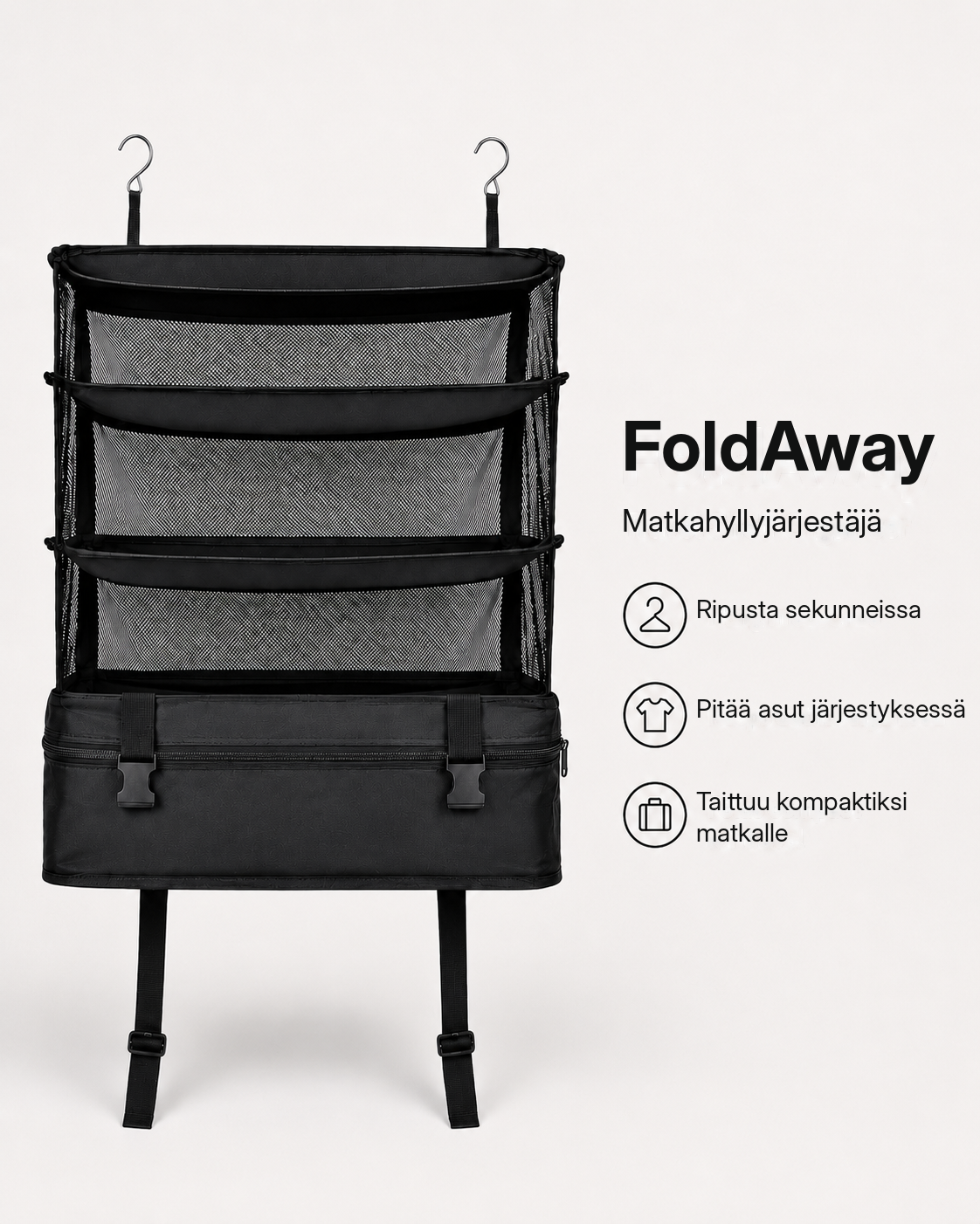 FoldAway Matkahyllyjärjestelijä