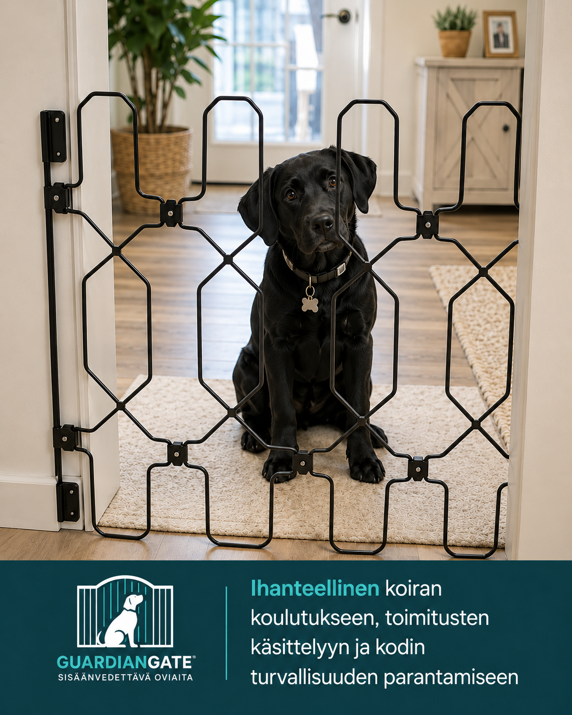 GuardianGate Sisäänvedettävä Oviportti
