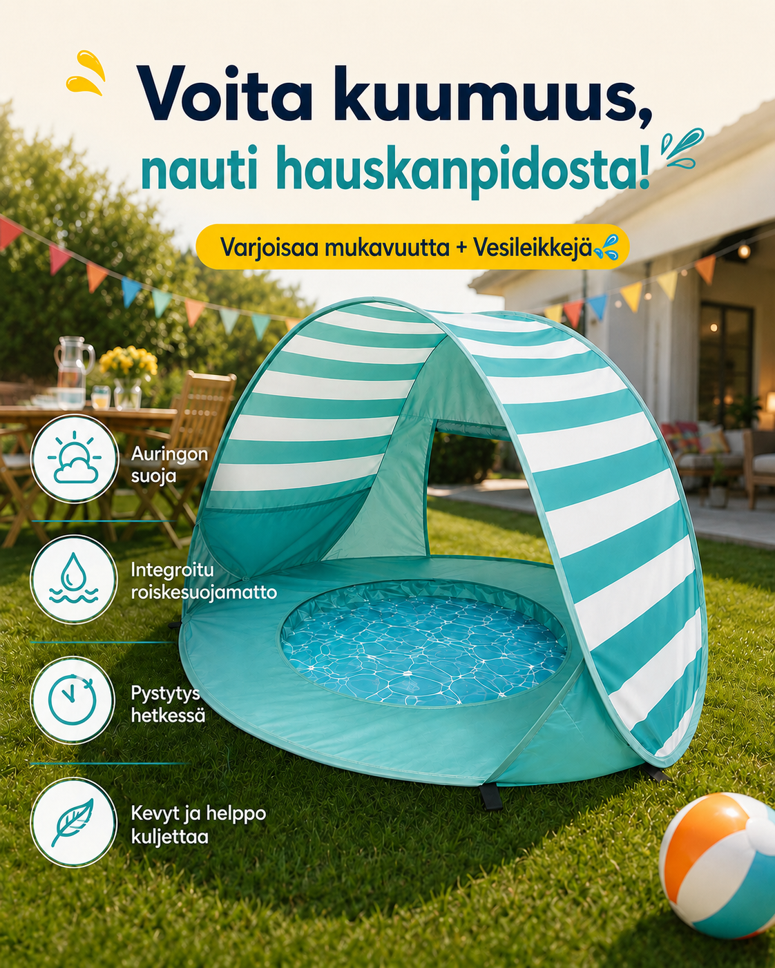 LittleShore Baby - Pop-Up-Rantateltta Ja Polskutteluallas
