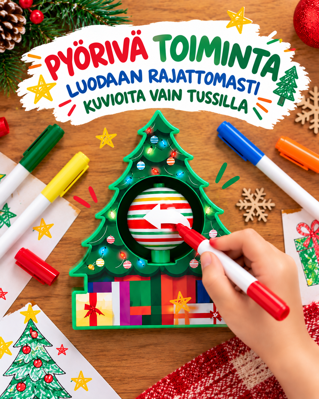 Pyöritä & Väritä – Joulupallostudio
