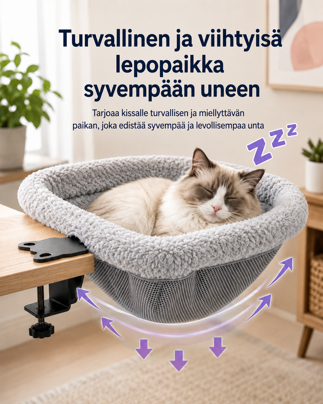 Työpöydän kissanpesä
