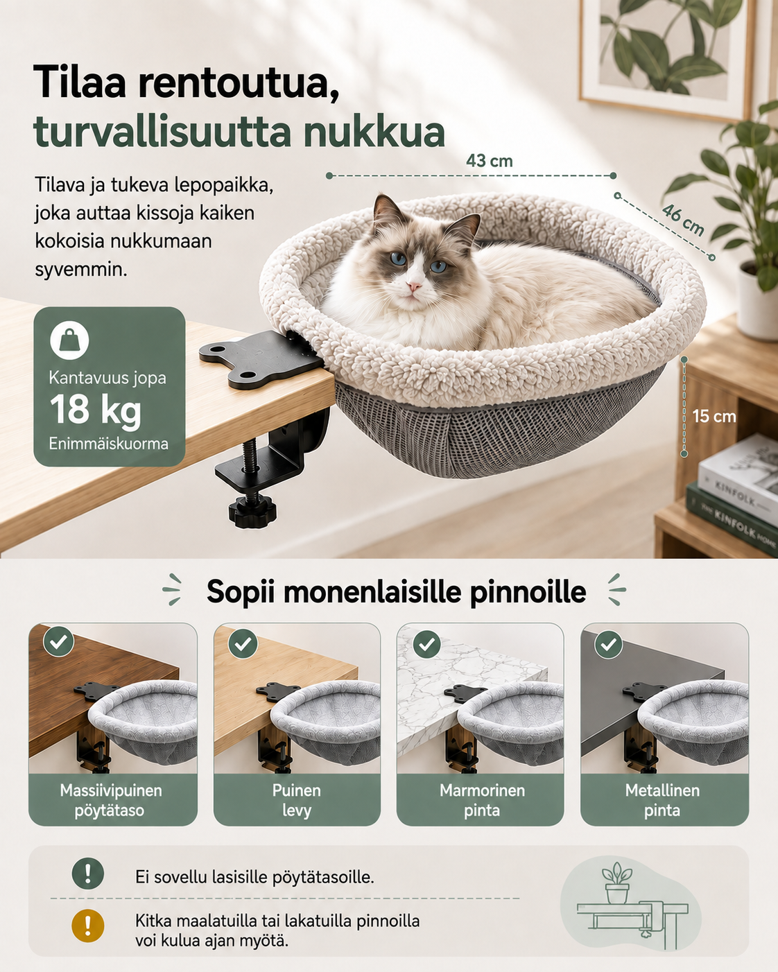 Työpöydän kissanpesä