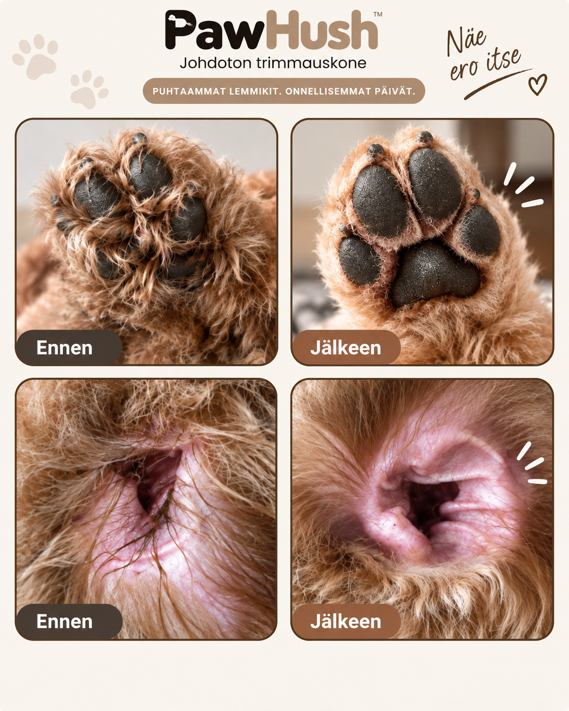 PawHush – Johdoton Trimmauskone