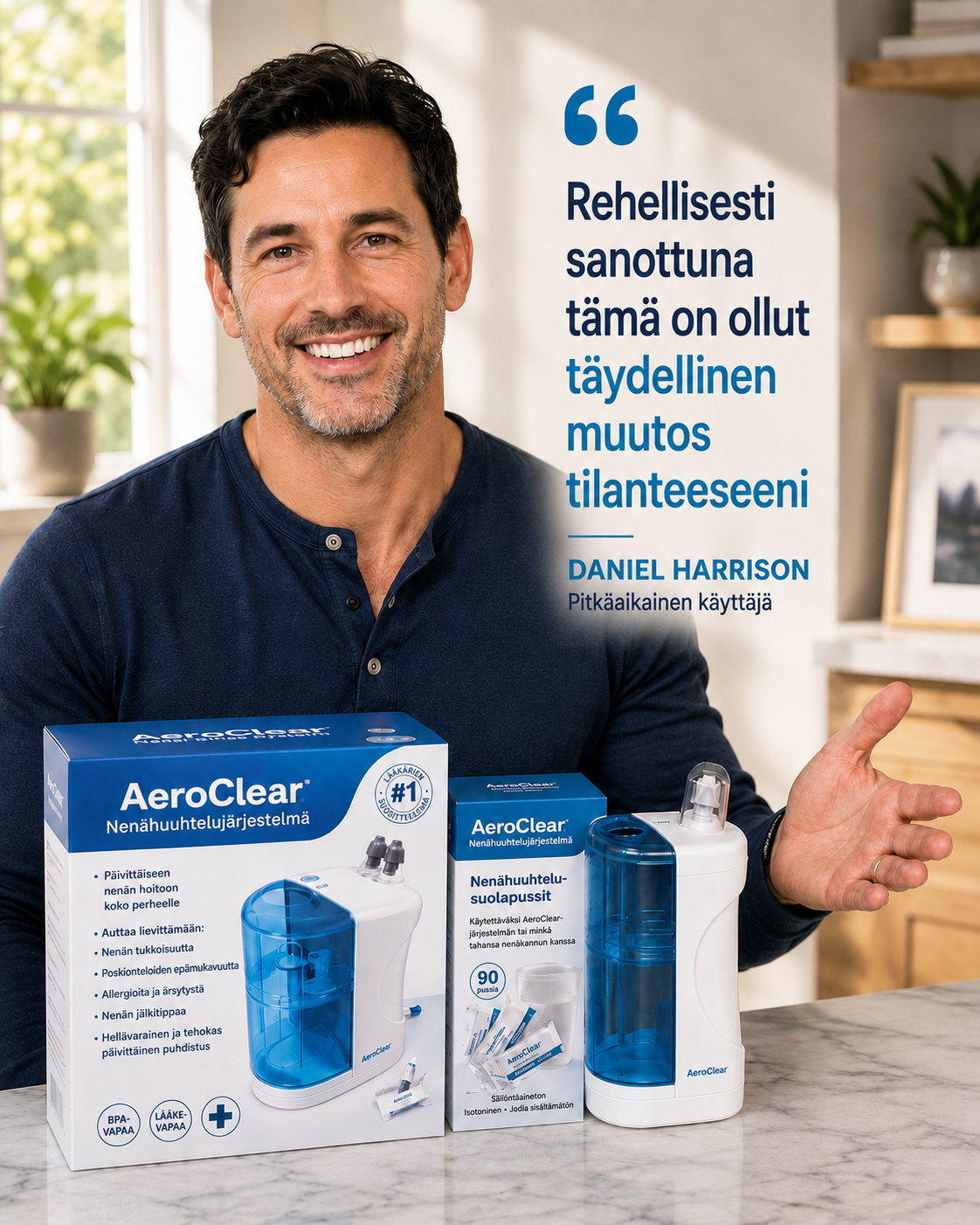 AeroClear-nenähuuhtelujärjestelmä