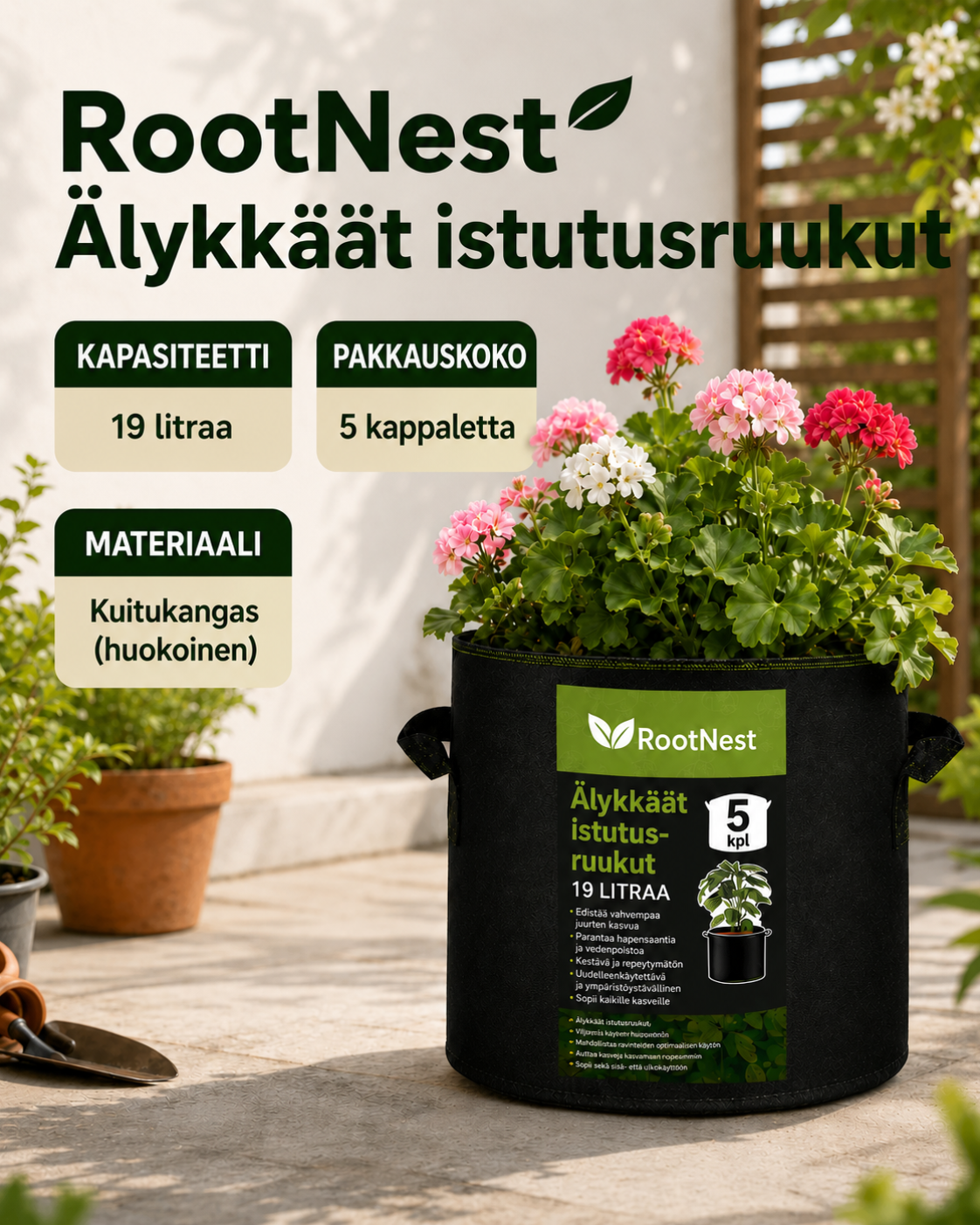 RootNest Fabric Grow Bags