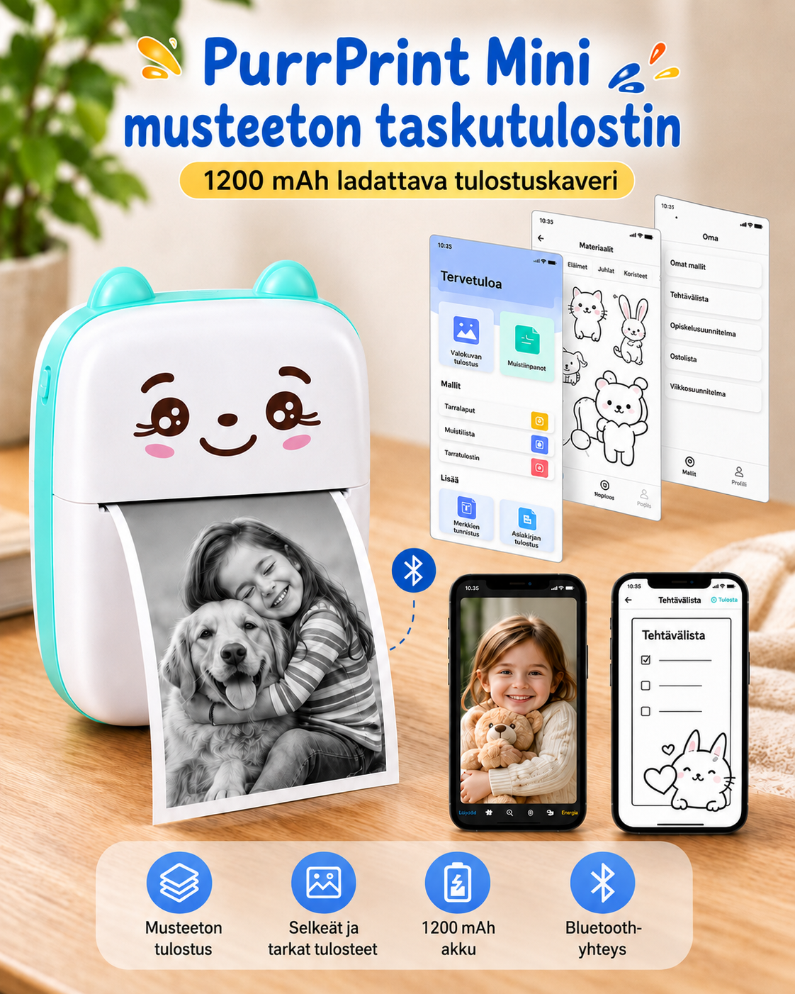 PurrPrint Mini – Musteeton Taskutulostin