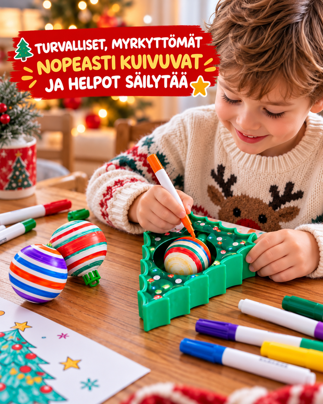 Pyöritä & Väritä – Joulupallostudio