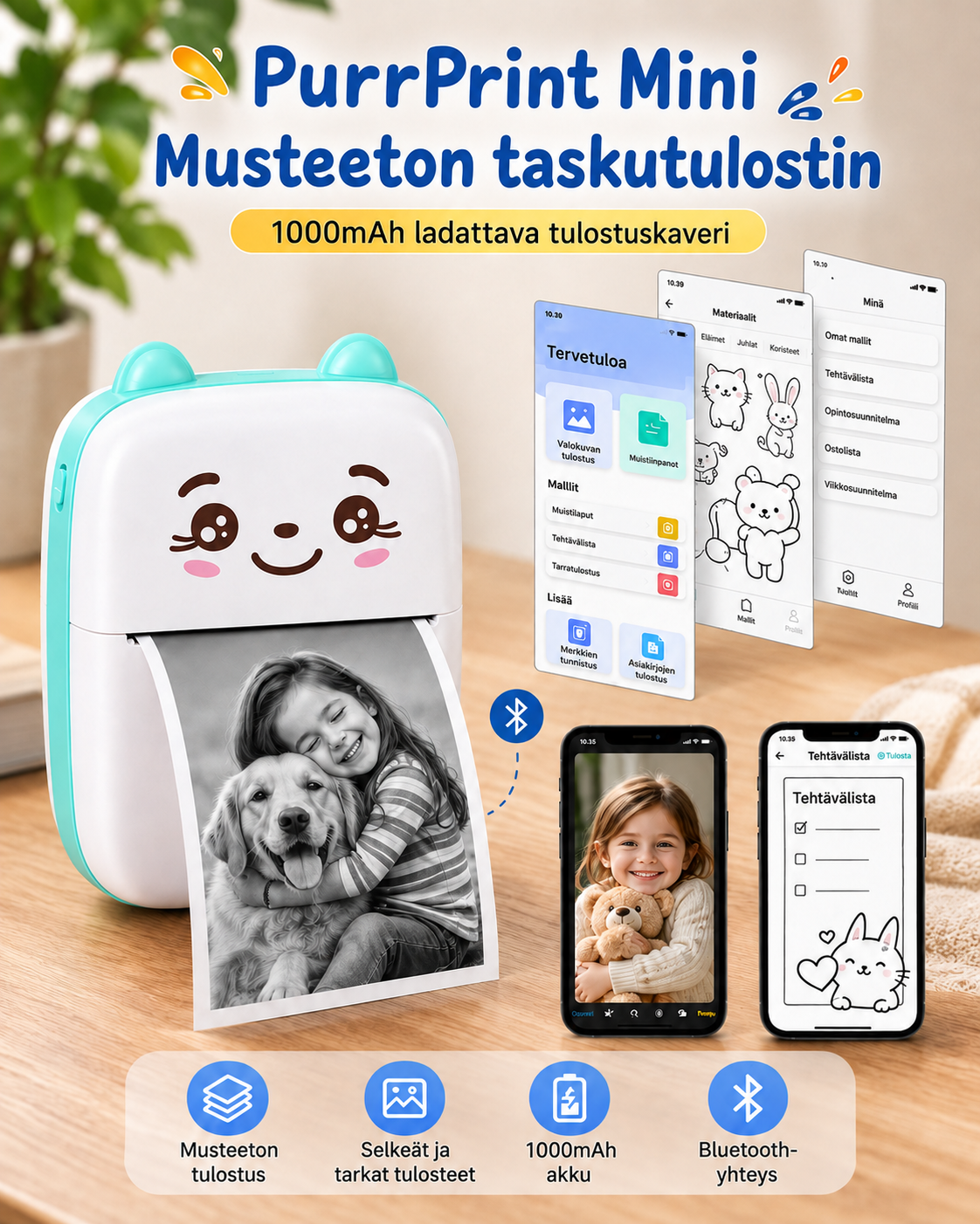 PurrPrint Mini – Musteeton Taskutulostin