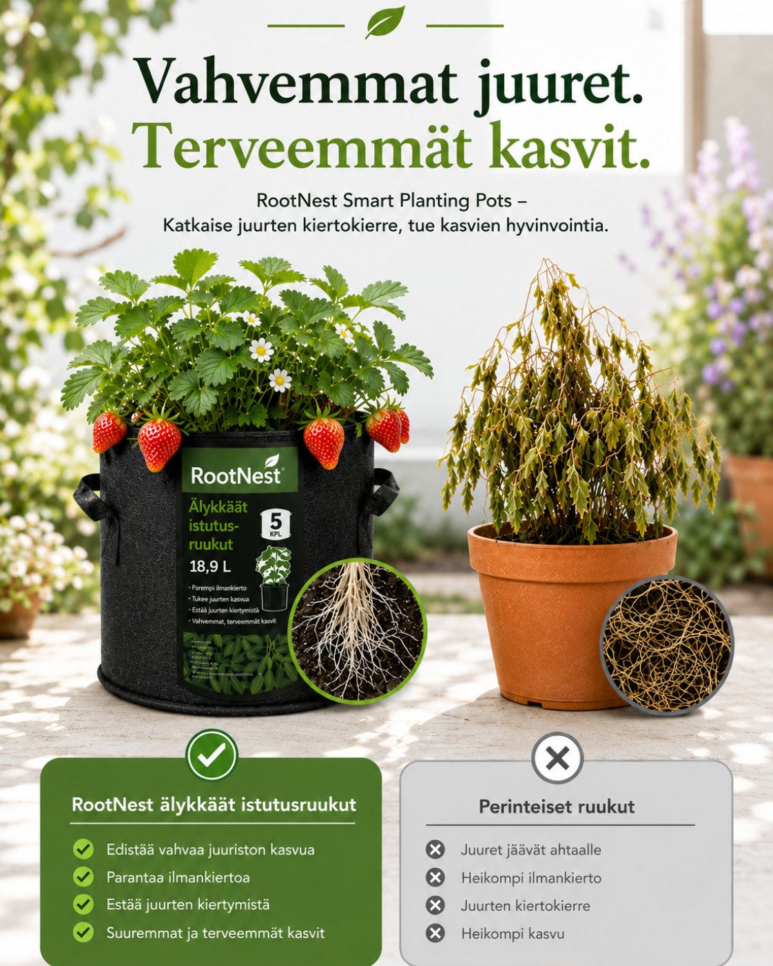 RootNest Fabric Grow Bags