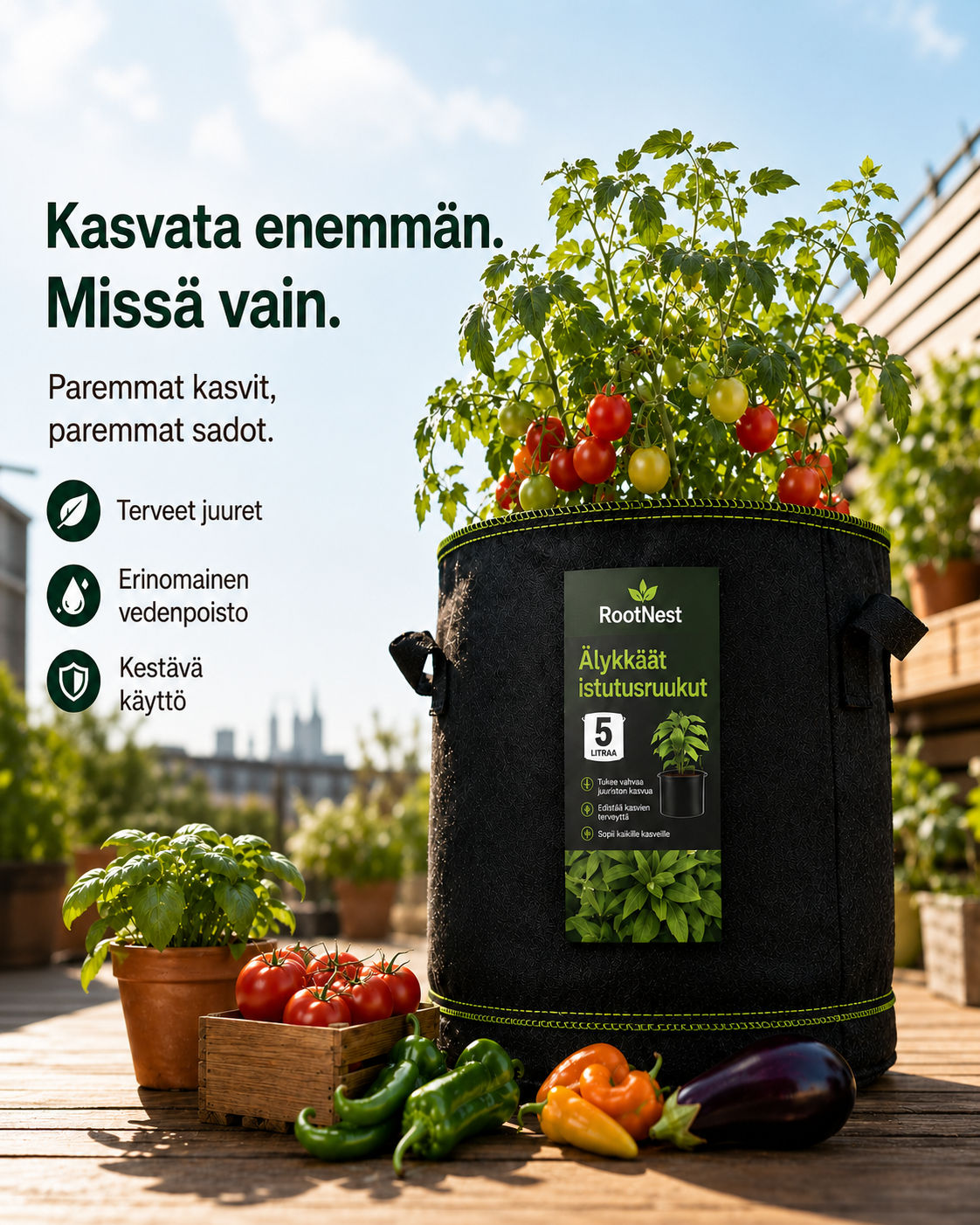 RootNest Fabric Grow Bags
