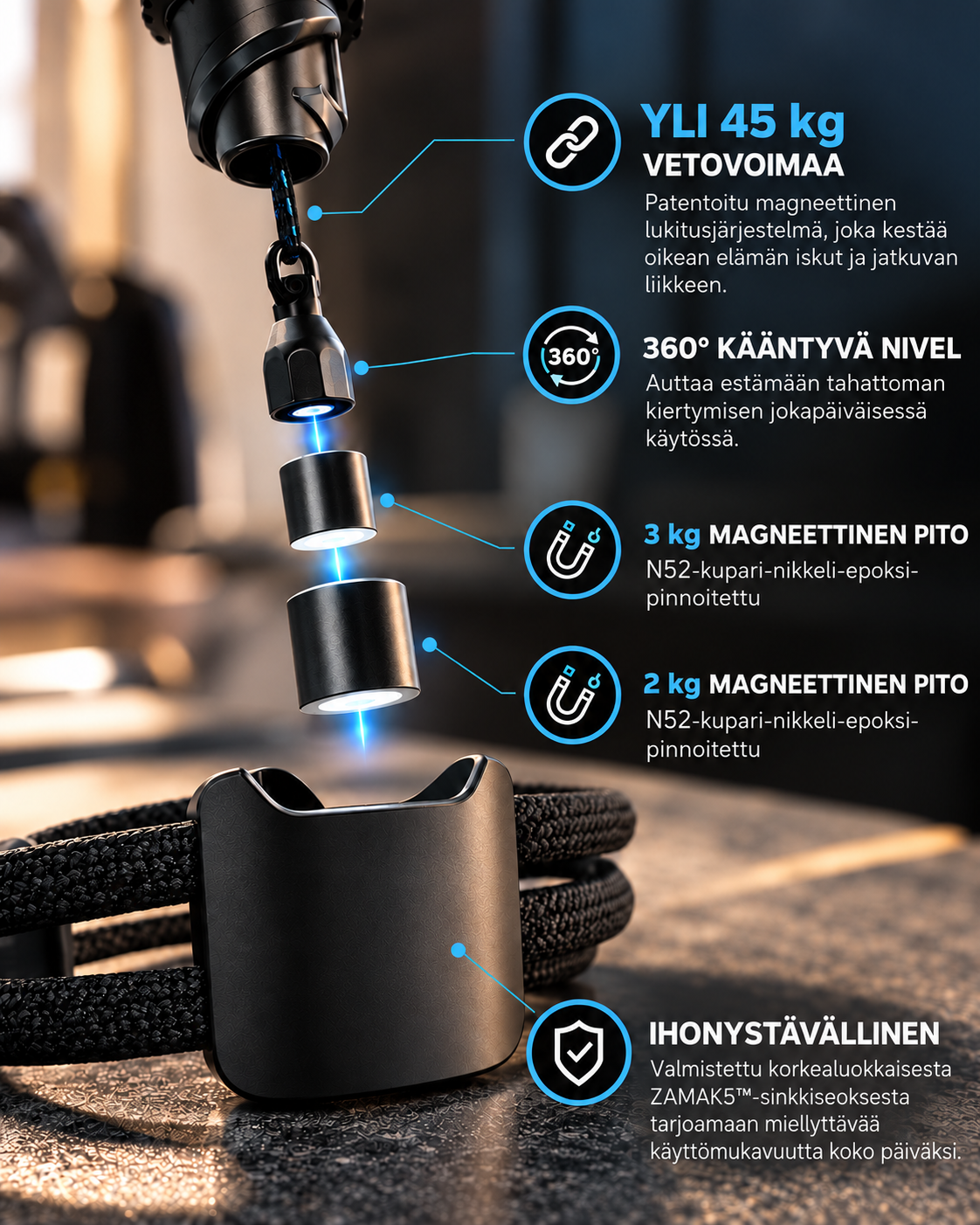 LinkLock Magneettinen Rannehihna