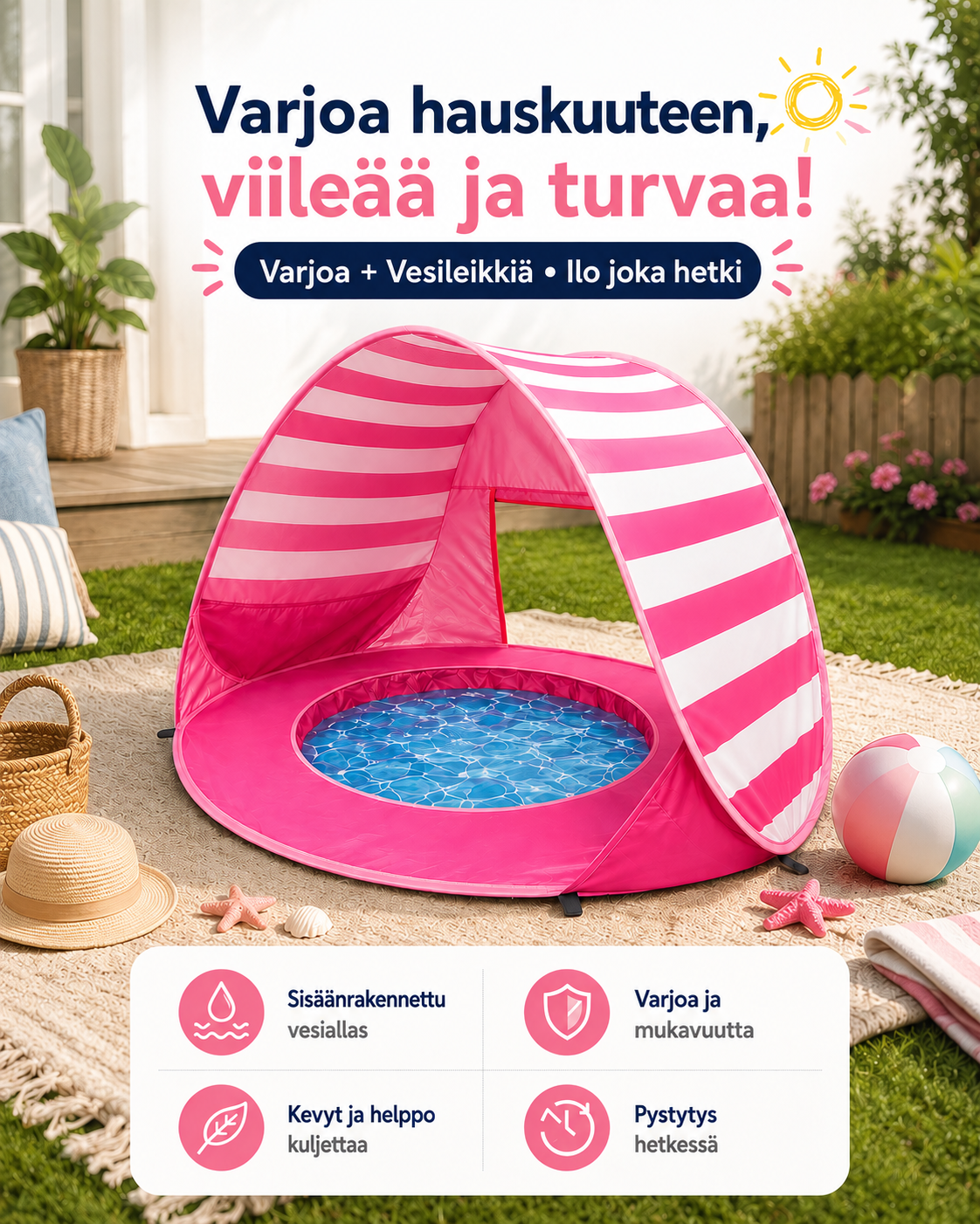 LittleShore Baby - Pop-Up-Rantateltta Ja Polskutteluallas