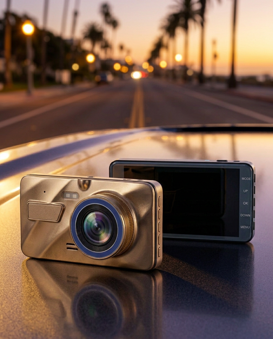 Dual-Dashcam Etu- ja Takaosa 1080P | Yönäkö, G-Sensori