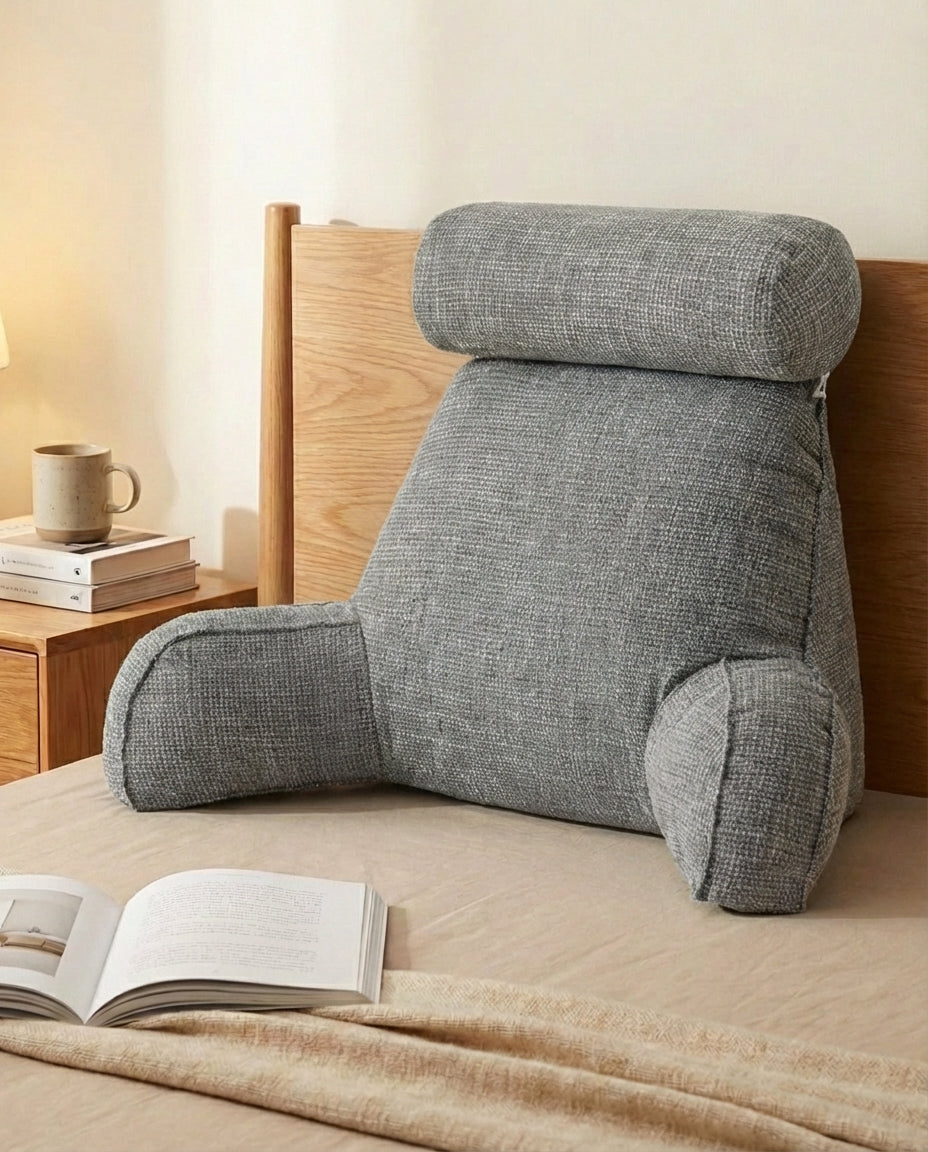 Selkänojatyyny käsinojilla ja niskatuella | Ergonominen tukityyny