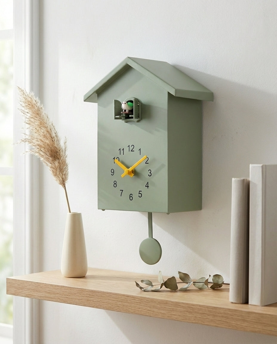 Käki-seinäkello – Moderni minimalistinen design | Hiljaisuustila