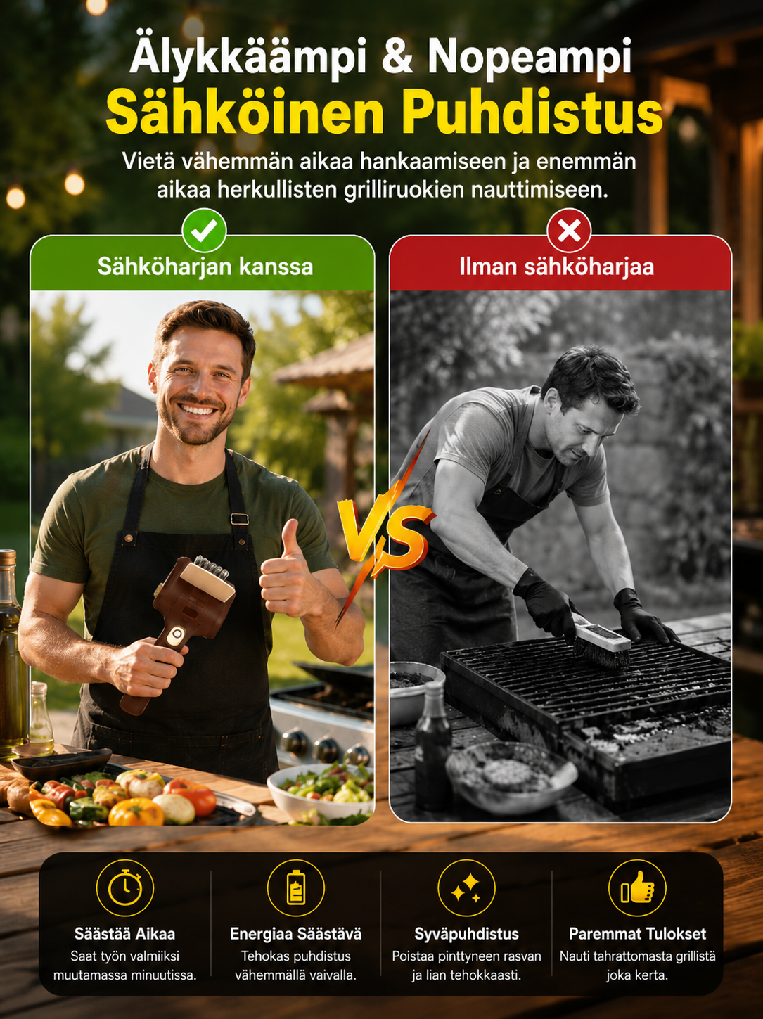 GrillGuard Pro -sähkögrilliharja