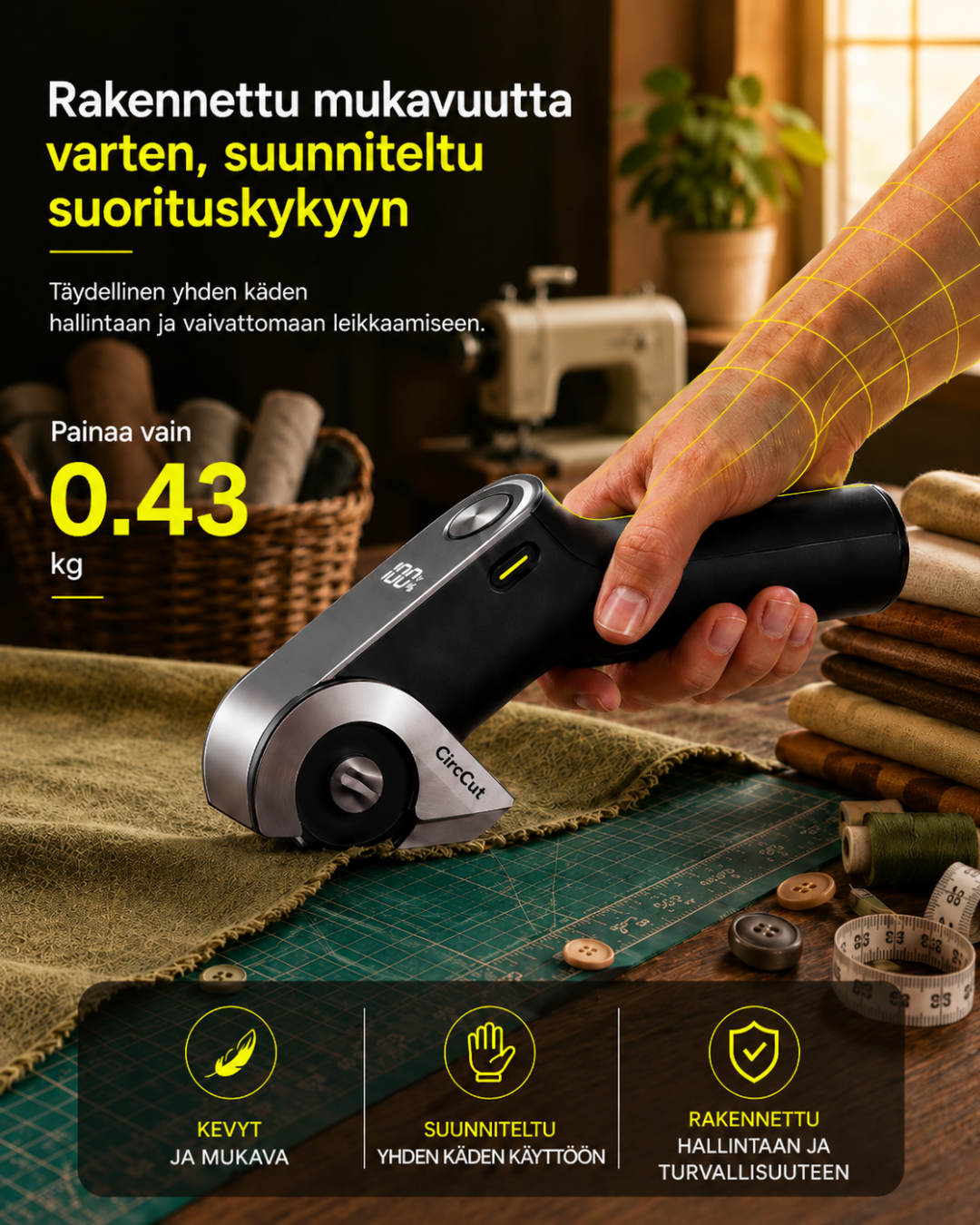 CircCut Pro langaton sähköleikkuri