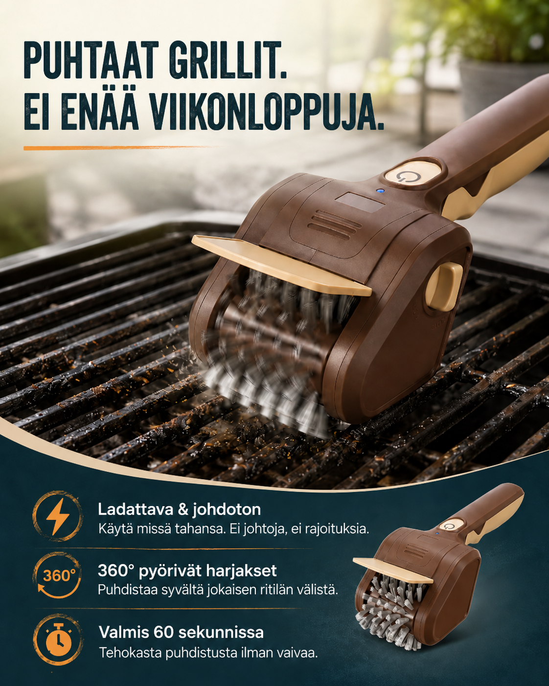 GrillGuard Pro -sähkögrilliharja