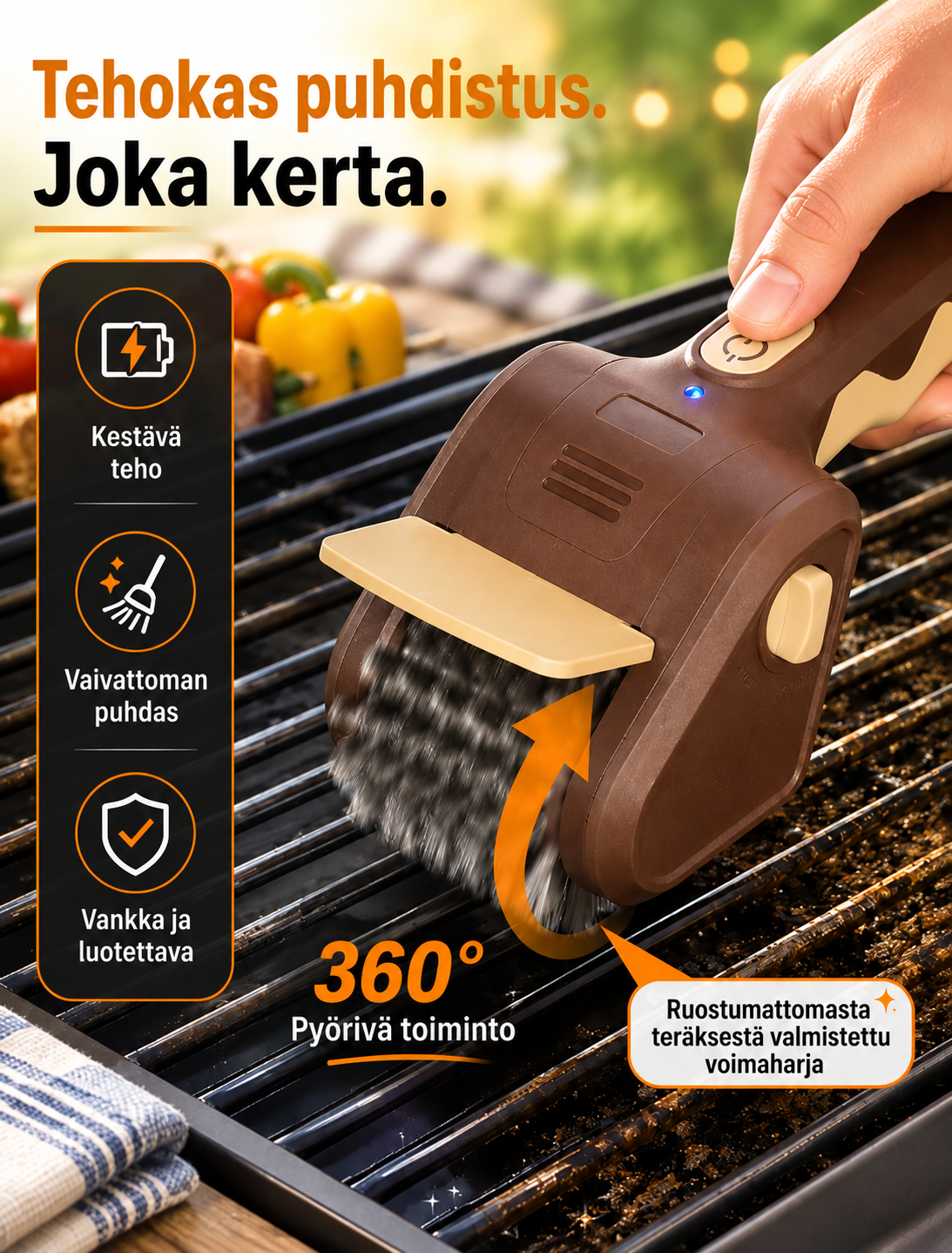 GrillGuard Pro -sähkögrilliharja