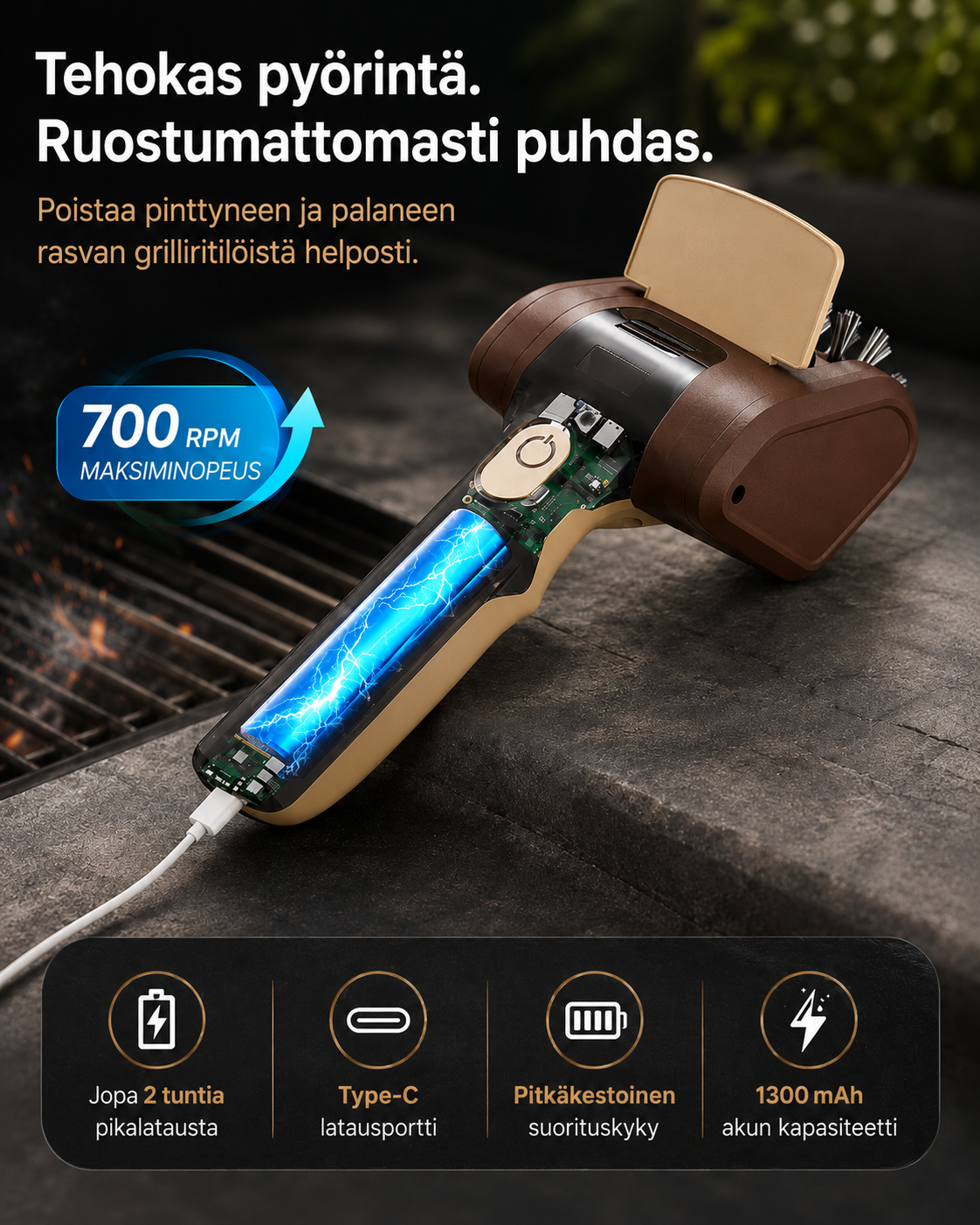 GrillGuard Pro -sähkögrilliharja