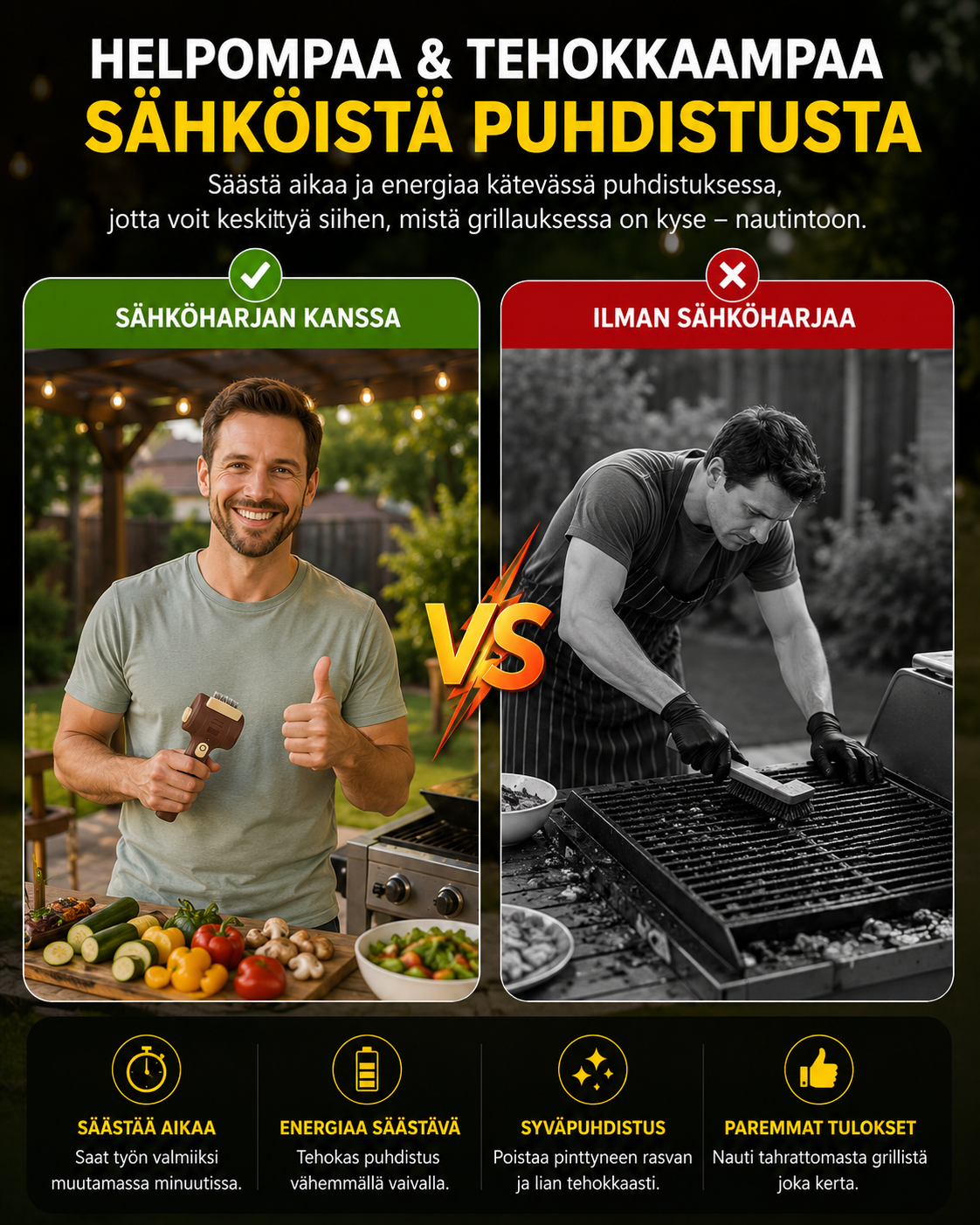 GrillGuard Pro -sähkögrilliharja