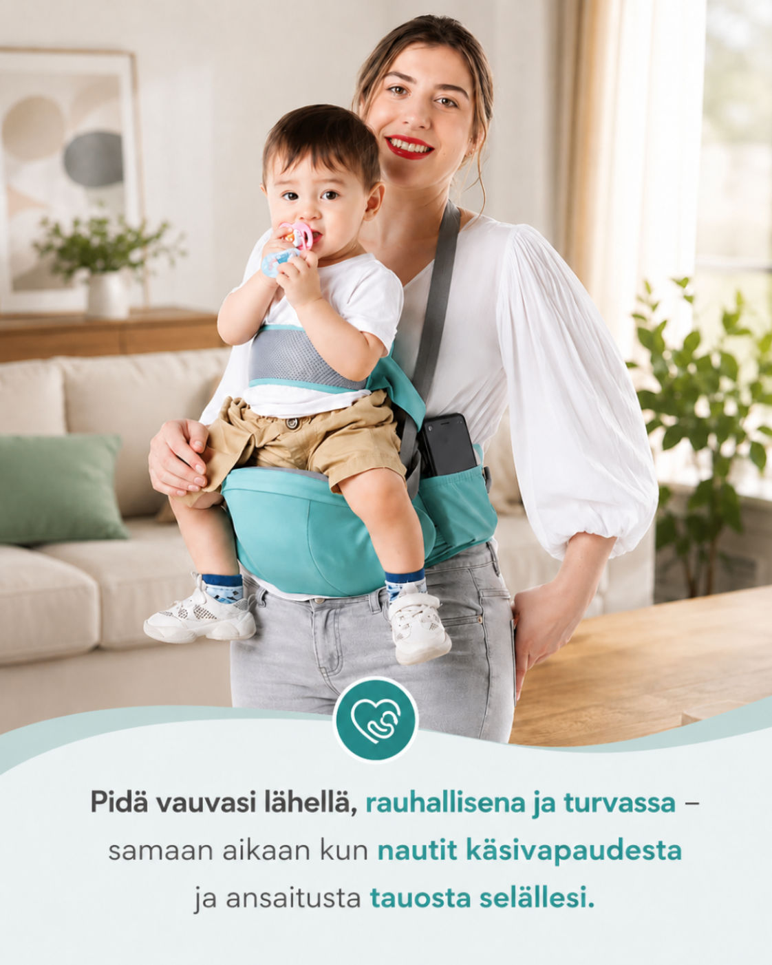 CloseNest – ergonominen lonkkaistuinkantoreppu