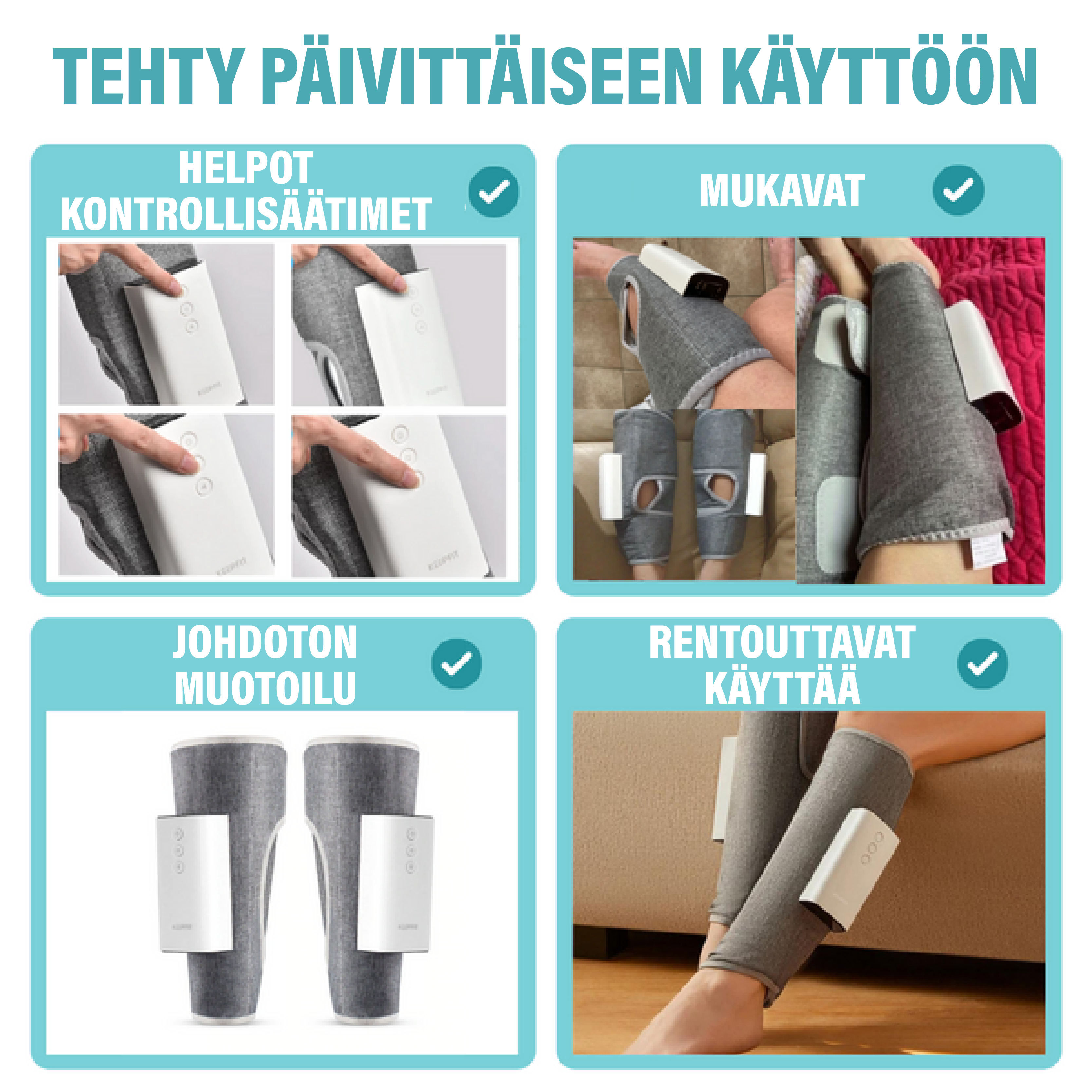 #Zurafit™ Lämmitetty Jalkahierontalaite (1 x pari)