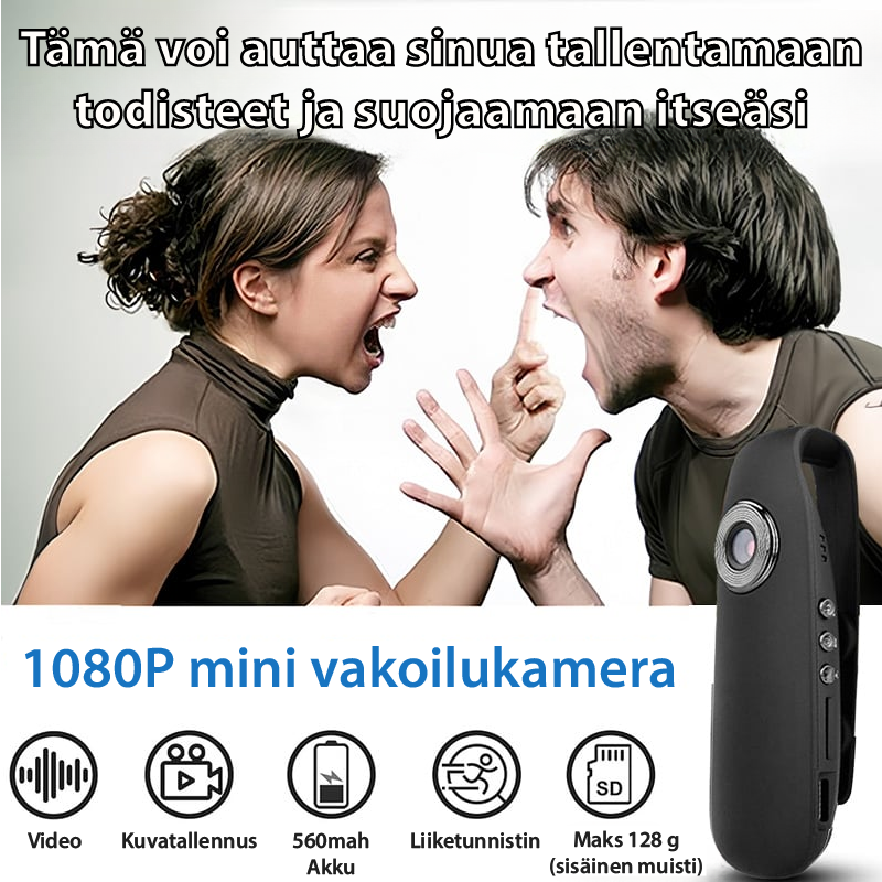 SafeSight 1080P Mini-kamera: Tallenna, suojaa, tallenna uudelleen
