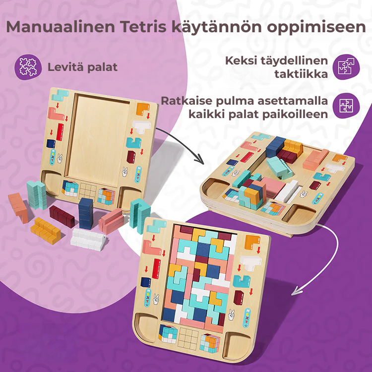 Montessori Tetris puusta