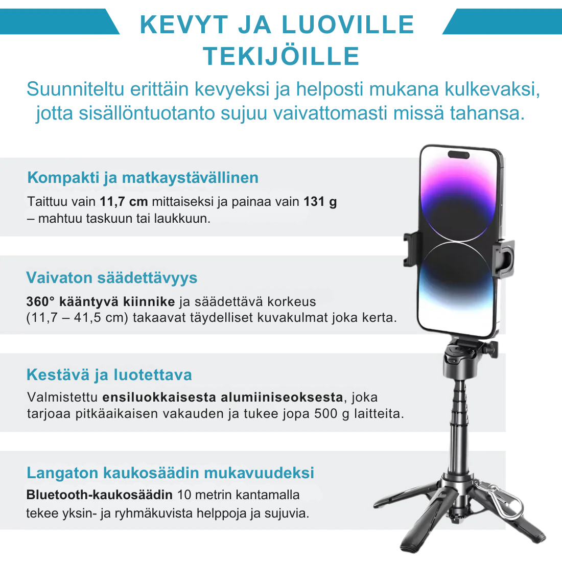 PivotSnap 360 Taskukolmijalka