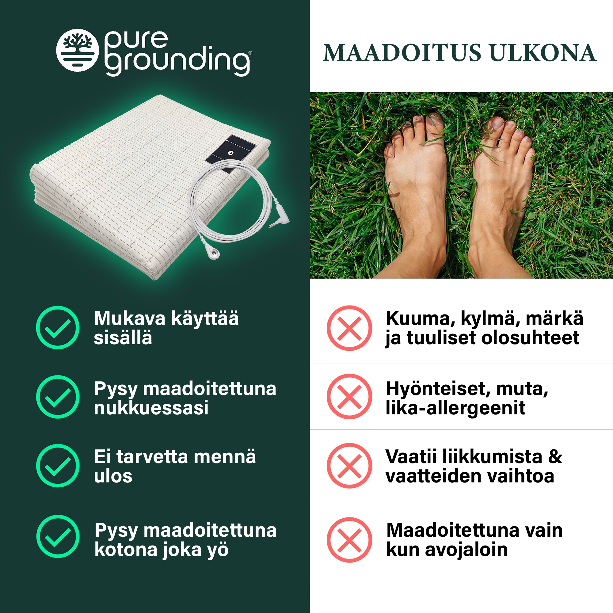 PureGrounding® Maadoituspeitto
