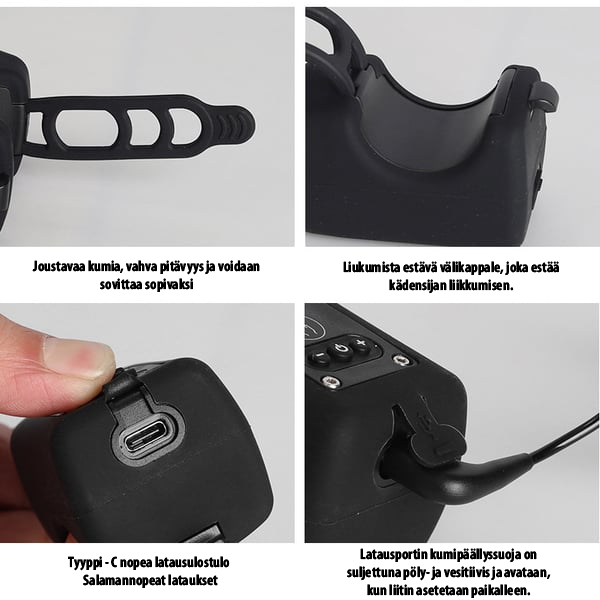 VeloShield 110: Pyörän kaiken sään äänitorvi ja valo
