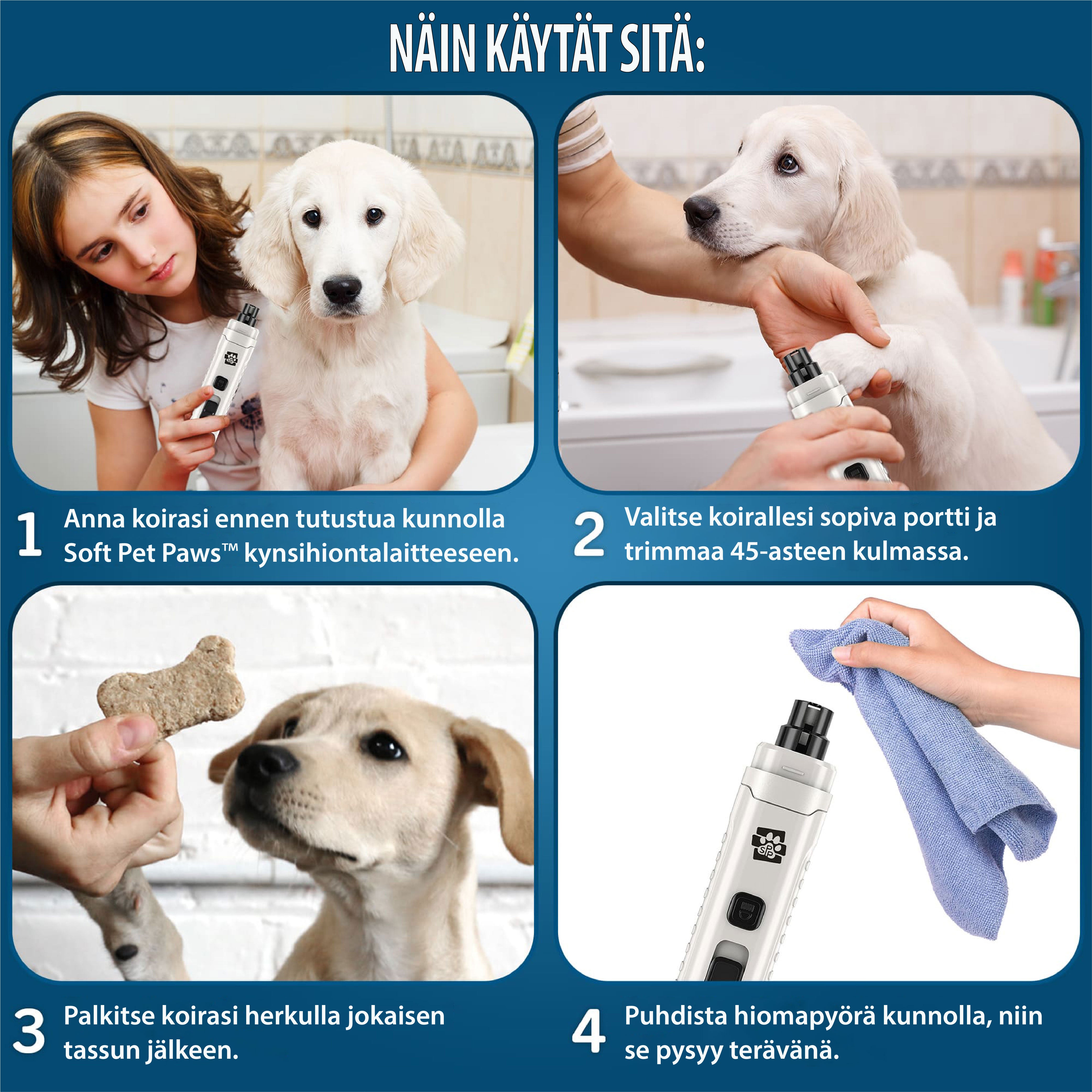 #Soft Pet Paws™ v2 - Parannettu ammattilaistason koiran kynsien hiomalaite