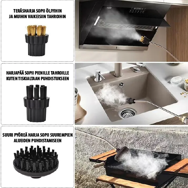All-in-one paineistettu höyrypuhdistin