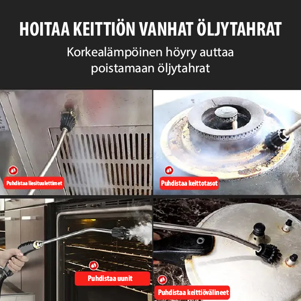 All-in-one paineistettu höyrypuhdistin