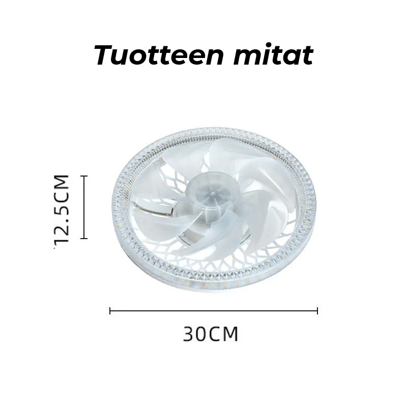 #2-in-1 Hiljainen Säädettävä Tuuletinvalaisin Kauko-ohjauksella