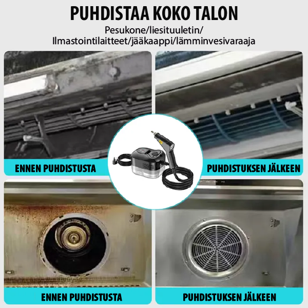 All-in-one paineistettu höyrypuhdistin
