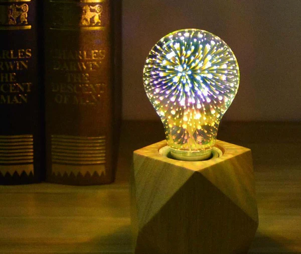 3D LED Koristeellinen Lamppu – Hopeapinnoitettu Lasi, E27, 6.3 Tuumaa