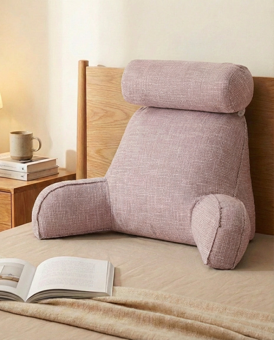 Selkänojatyyny käsinojilla ja niskatuella | Ergonominen tukityyny