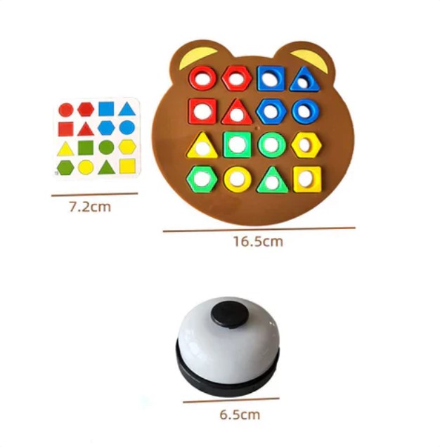 Shape Bear™ Montessori-opetuslelu – Hauska oppipeli muotojen ja värien tunnistamiseen