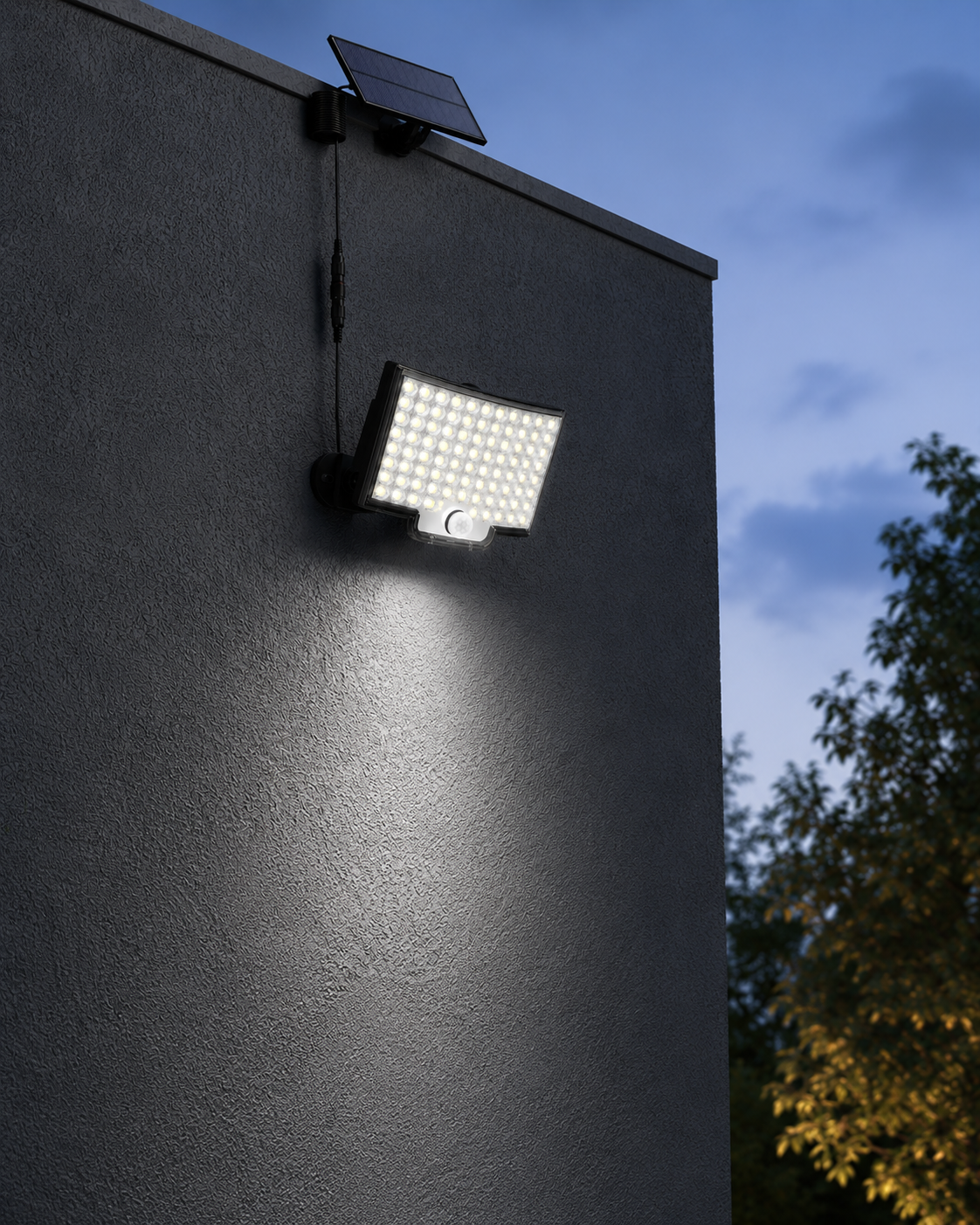 Aurinkokenno Liiketunnistinvalaisin Ulkokäyttöön | 106 LED