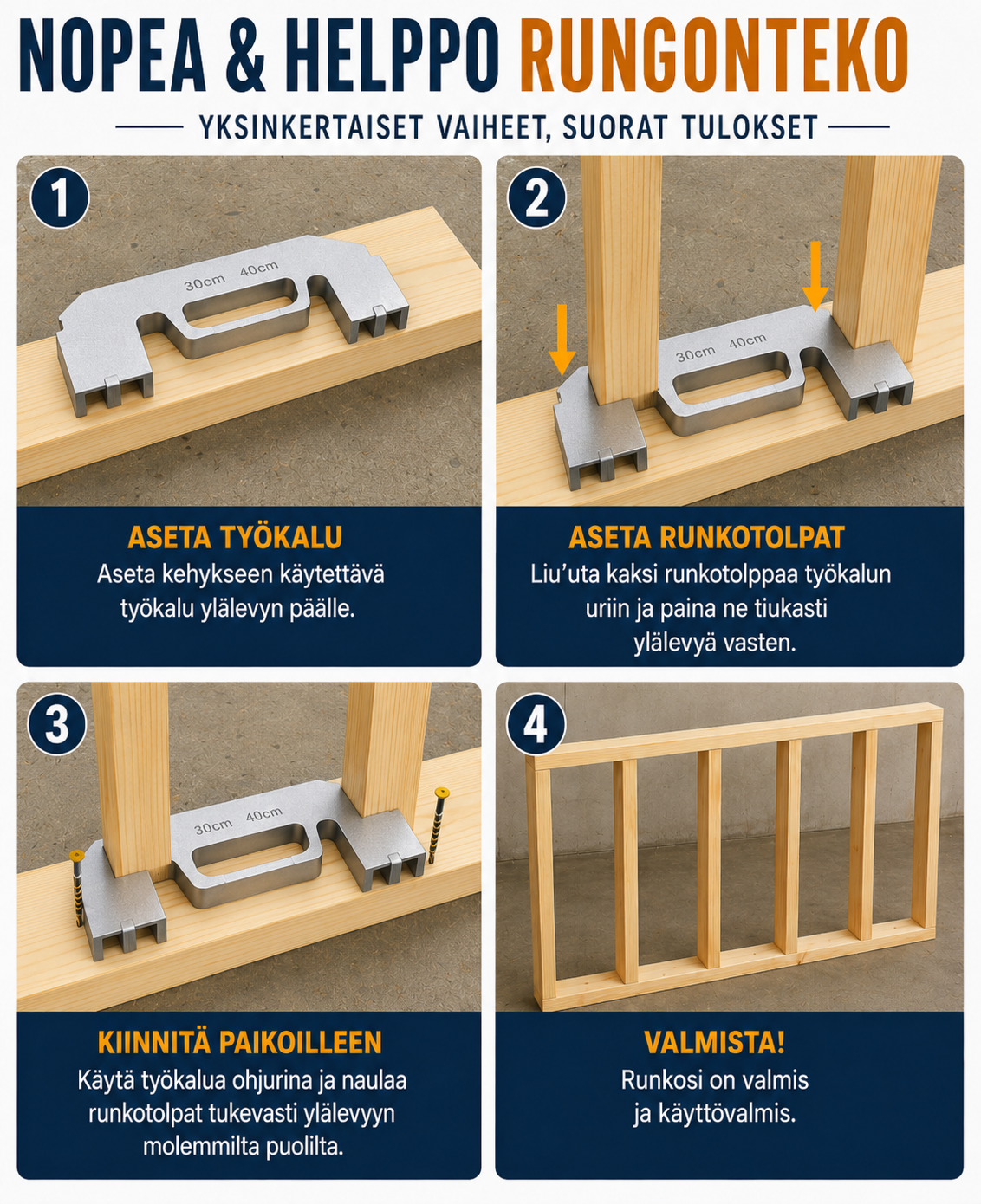 ProFrame Runkotolppien Asennusjigi
