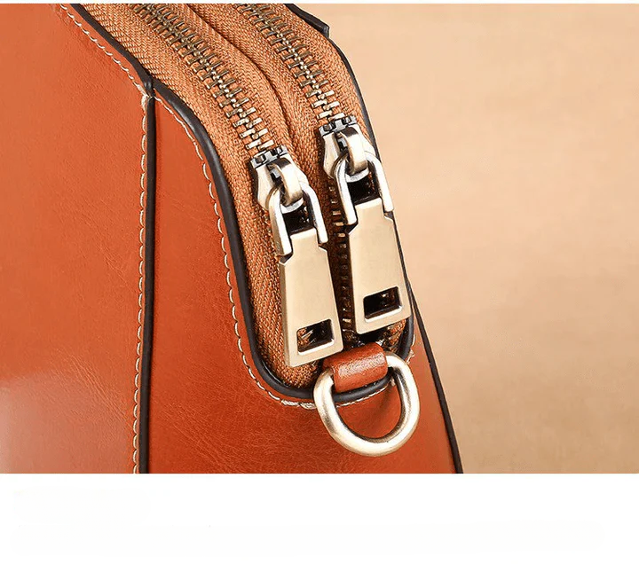 Retro Crossbody Leather Bag™ – Ajaton Tyyli ja Käytännöllisyys Yhdessä