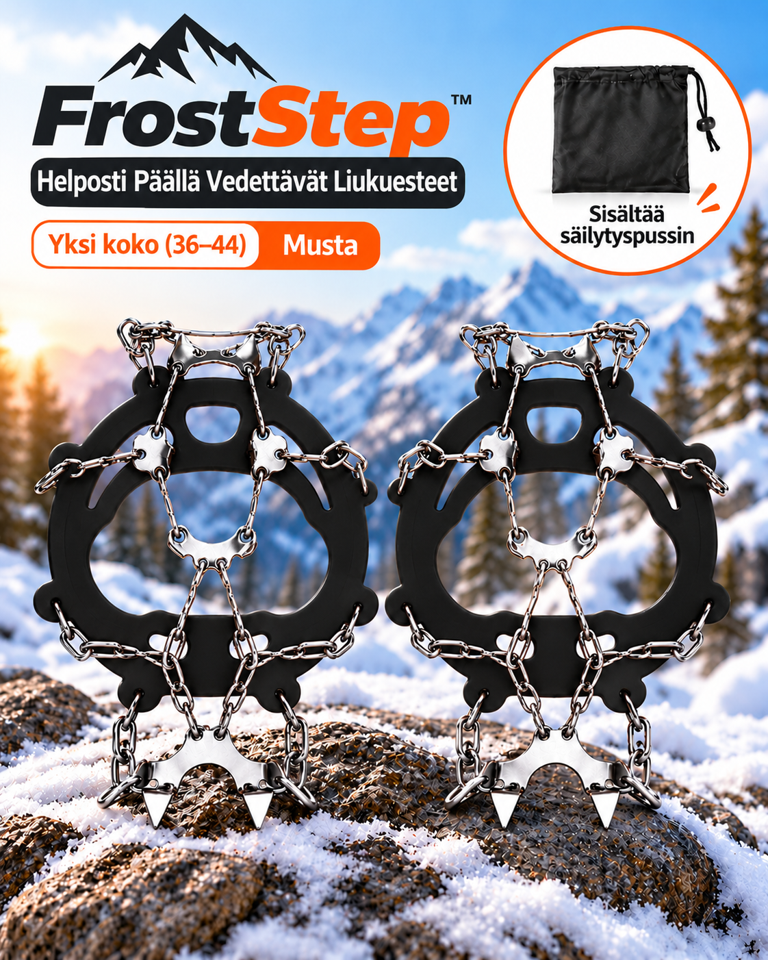 FrostStep – venyvät liukuesteet
