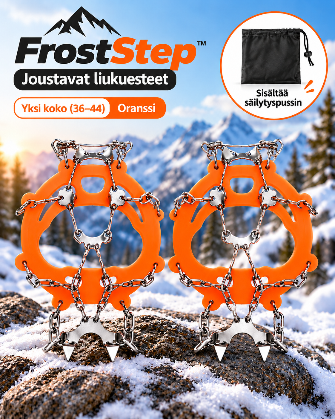 FrostStep – venyvät liukuesteet