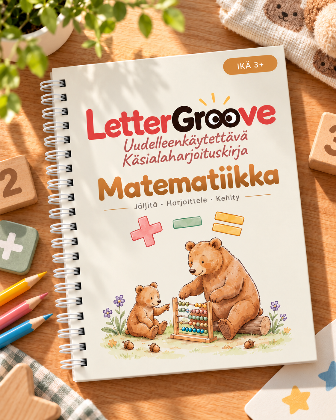 LetterGroove – uudelleenkäytettävä käsialan harjoitussetti