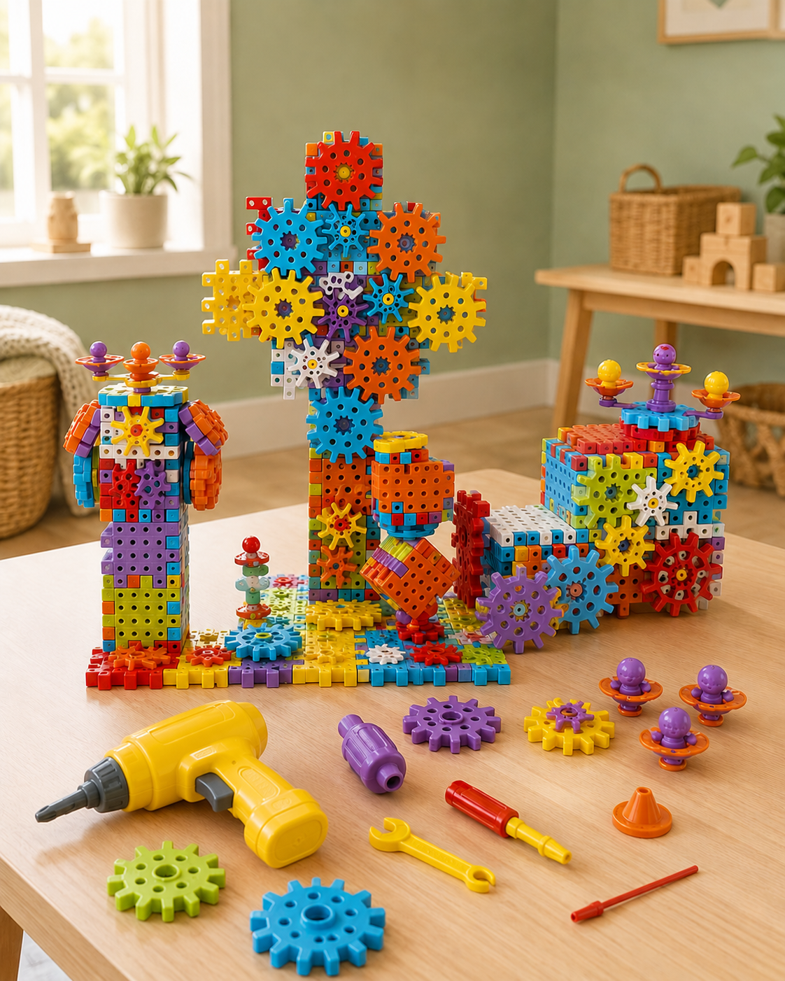 Gearo | Montessori 3D -hammasratas- ja palapelirakennussa