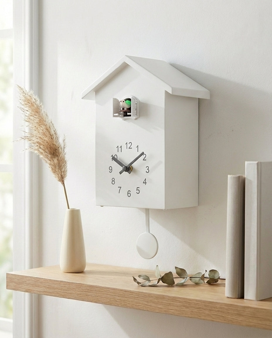 Käki-seinäkello – Moderni minimalistinen design | Hiljaisuustila