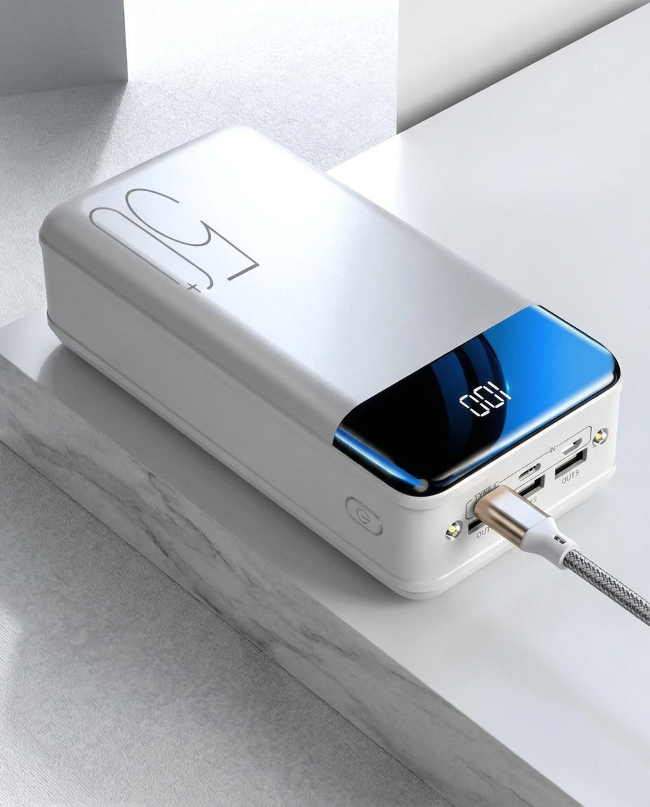 50 000 mAh power bank | Nopea lataus – Puhelin & kannettava